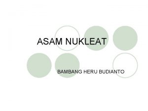 ASAM NUKLEAT BAMBANG HERU BUDIANTO l l l