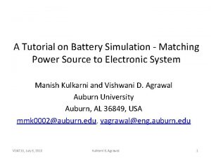 A Tutorial on Battery Simulation Matching Power Source