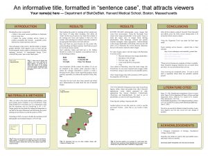 An informative title formatted in sentence case that