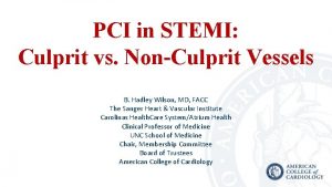 PCI in STEMI Culprit vs NonCulprit Vessels B