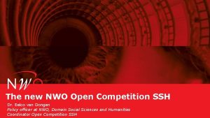 Open competition nwo