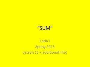 Sum latin