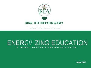 ENERG ZING EDUCATION A R U R A