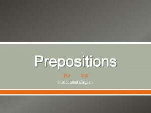 Is you a preposition