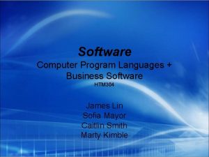Software Computer Program Languages Business Software HTM 304
