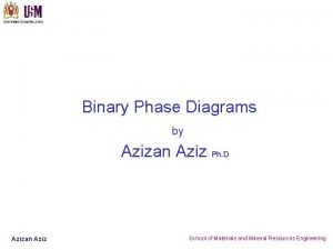 Binary Phase Diagrams by Azizan Aziz Ph D