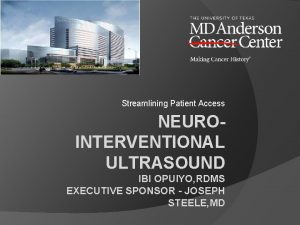 Neurointerventional ultrasound Neurointerventional ultrasound