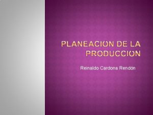 Reinaldo Cardona Rendn Plan estratgico Largo plazo Plan