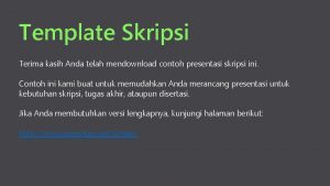 Template Skripsi Terima kasih Anda telah mendownload contoh