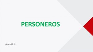 PERSONEROS Junio 2018 CRONOGRAMA ELECTORAL ERM 2018 PERSONEROS