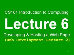 It 101 introduction to computing