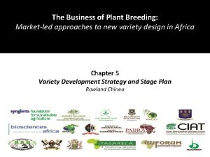 DemandLed Plant Breeding Training Manual The Business of