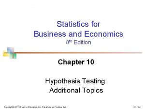 Statistics for Business and Economics 8 th Edition