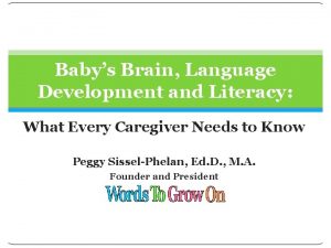 Babys Brain Language Development and Literacy What Every