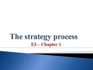 The strategy process