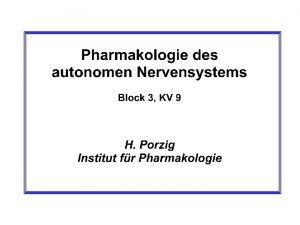 Autonome Rezeptoren Signaltransduktion und Lokalisation Rezeptortyp Molekularer Primreffekt