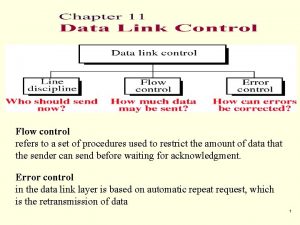 Error control refers to