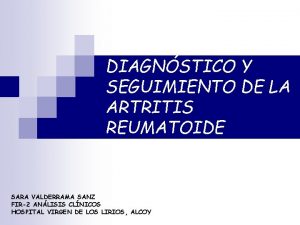 Valores de pcr en artritis reumatoide