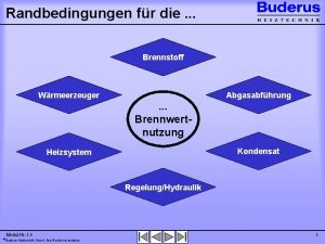 Randbedingungen fr die Brennstoff Wrmeerzeuger Abgasabfhrung Brennwertnutzung Kondensat