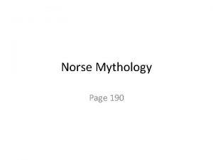 Norse Mythology Page 190 Who were the Norse