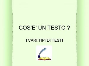 Tipi di testo