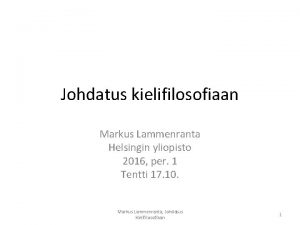 Johdatus kielifilosofiaan Markus Lammenranta Helsingin yliopisto 2016 per
