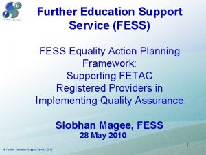 Further education support service