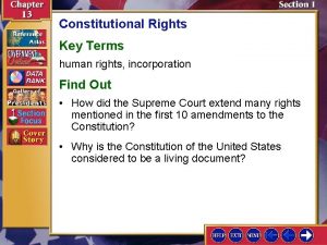 Constitutional Rights Key Terms human rights incorporation Find