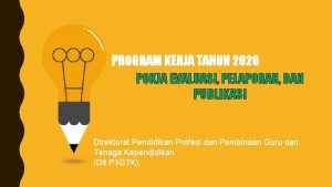 Program kerja pokja 2 tahun 2021