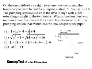 On the same side of a straight river are two towns