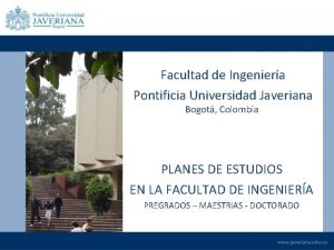 Plan de estudios ingenieria industrial javeriana