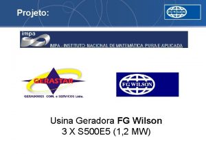 Projeto Usina Geradora FG Wilson 3 X S