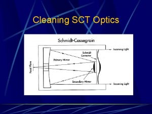 Cleaning SCT Optics Ways to Prevent from Cleaning