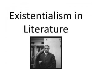 Existentialism in english literature