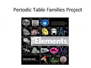 Periodic table families