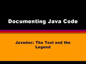 Documenting java code