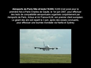 Aroports de Paris fte et teste lA 380