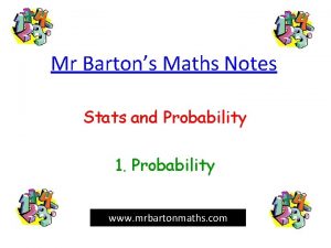 Mr Bartons Maths Notes Stats and Probability 1