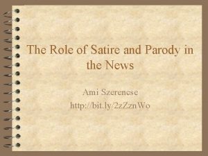 Parody story examples
