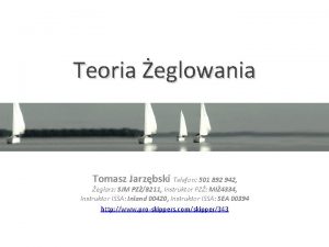 Teoria eglowania Tomasz Jarzbski Telefon 501 892 942