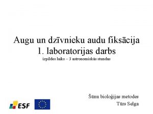 Augu un dzvnieku audu fikscija 1 laboratorijas darbs