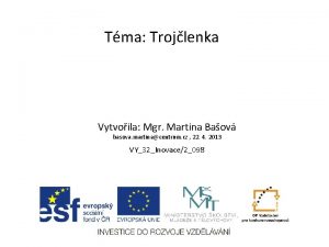 Trojčlenka excel