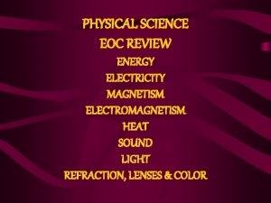 PHYSICAL SCIENCE EOC REVIEW ENERGY ELECTRICITY MAGNETISM ELECTROMAGNETISM