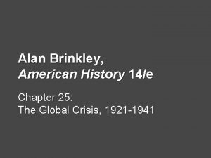 Brinkley chapter 25