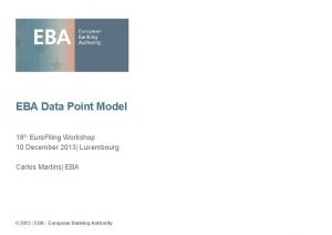 Eba data point model