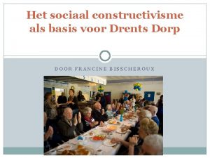 Sociaal constructivisme Sociaal constructivisme