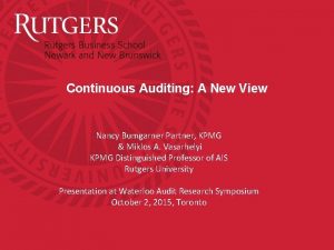 Define continuous audit