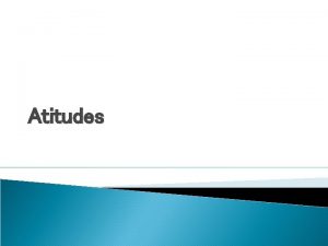 Atitudes e comportamentos Atitudes e comportamentos