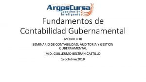 Fundamentos de la contabilidad gubernamental