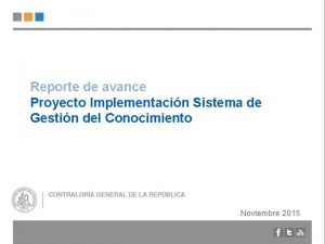 Reporte de avance Proyecto Implementacin Sistema de Gestin